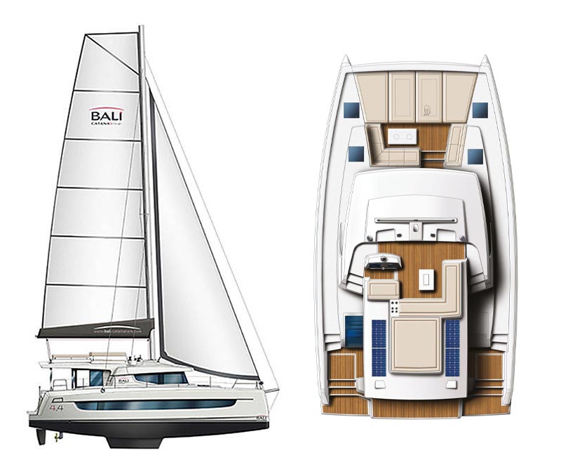 Boat Schematic image from side and front